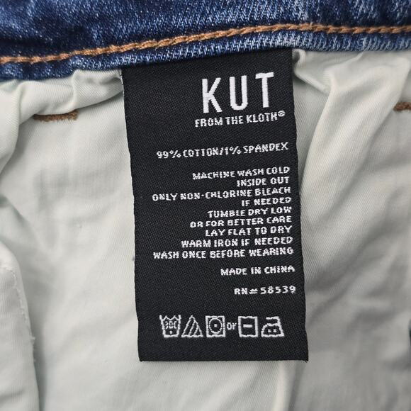 Kut From the kloth Jane high rise short blue size 8 womens 6936 - Picture 10 of 11